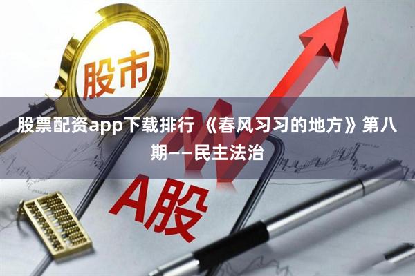 股票配资app下载排行 《春风习习的地方》第八期——民主法治